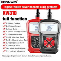 Analyseur de pannes du système ECU, scanner OBD2 de moteur KONNWEI KW310 pour toutes les voitures