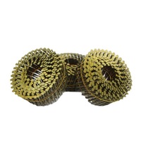 Clous à palette à anse lisse, jaunes, à haute résistance à la traction, 15 degrés, en bobine