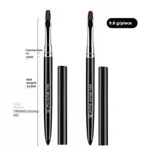 High Quality UV Gel Nail Art <b>Brush</b> <b>Round</b> Head Pen Flat Head Pen Professional Nail <b>Brush</b> Can Customize logo - Product Image 6