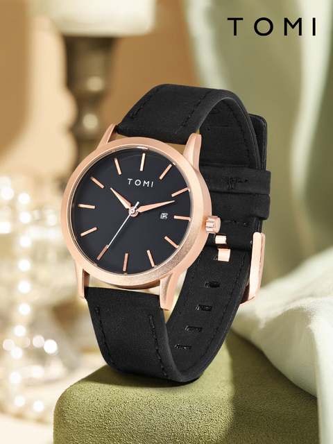 TOMI T081 Custom Women's Quartz Watch Simple Design Leather Strap Fashionable Watch for Ladies High Quality Daily Use Wristwatch