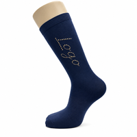 Chaussettes d'équitation personnalisées avec logo en strass, respirantes, à compression, hauteur genou, pour l'équitation