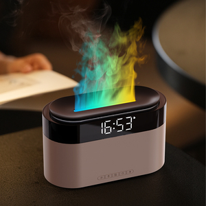 OEM ODM Flammen-Aroma-Diffusor mit Uhr, USB, 7-Farben-LED, Fernbedienung, 150ml Fassungsvermögen, Luftreinigung für Schlafzimmer und Hotel - Product Image 3