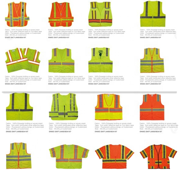 Waterproof Polyester Fiber Road Work Reflective Safety Clothing Manufacturer ANSI CE Security Reflective Safety Suit