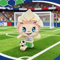 Mascottes sportives personnalisées, figurines de football en peluche, informations sur les événements/éléments personnalisables et autres articles de sport.