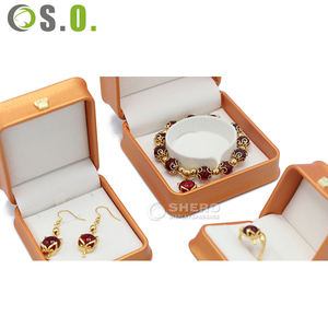 Custom logo Jewellery Packaging Box <b>Ring</b> Necklace <b>Boxes</b> Light Pu LeatherJewelry Packing Gift Box - Product Image 3