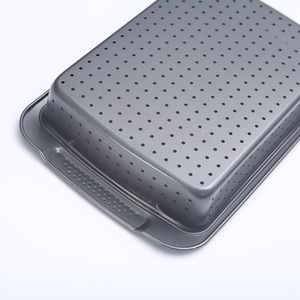 Molde Rectangular para Pizza con Orificios, Antiadherente, Fondo Reforzado, para Hornear Pasteles, 9x13 Pulgadas - Product Image 2