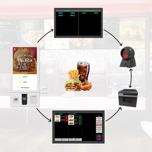 Restaurante totalmente automatizado Auto Pedido Servicio comercial Automatización Mcdonalds Kfc Menú de comida rápida Restaurante de cocina inteligente