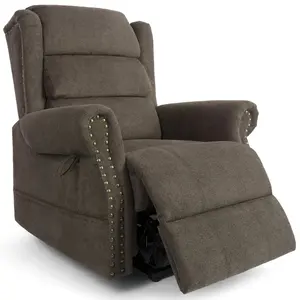 极客沙发医疗保健电动躺椅，带加热和振动按摩电动提升残疾人座椅