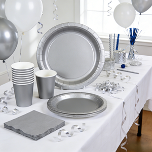 DAMAI Fournitures de fête de couleur unie, vaisselle en papier de couleur unie, ensemble de vaisselle jetable, assiettes de 7 pouces et 9 pouces, gobelets en papier, serviettes - Product Image 3