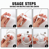 Sangles de Câble Multi-Usages Réutilisables, Organisateur de Câbles Élastique Pliable pour Chargeur de Téléphone, Fournitures de Bureau, Fixation et Regroupement en Caoutchouc