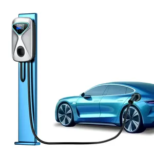 New Design Home EV Charger Station RFID LED Display 22KW 32a Type2 Wallbox Electric Vehicle Charging Station