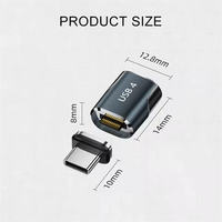 Adaptador Magnético USB-C PD de 240W, USB4, Transmisión de Datos de Alta Velocidad de 80Gbps, Conector de Proyección de Video 8K para Laptop y Teléfono