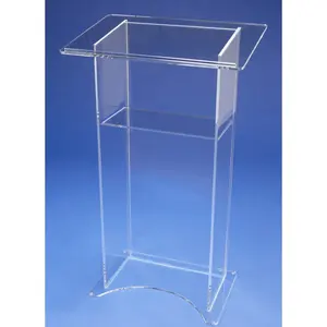 Acryl Glass Standing Desk Customized Acrylic Office Desk Transparent Glass Office Desk