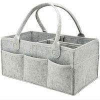Organisateur de couches rectangulaire en tissu feutré grande capacité, sac de rangement portable et léger pliable pour couches de bébé, sac fourre-tout pour la crèche