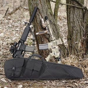 Sac tactique noir de 19 pouces pour la chasse en plein air, avec poche zippée, poignée souple unisexe - Product Image 1