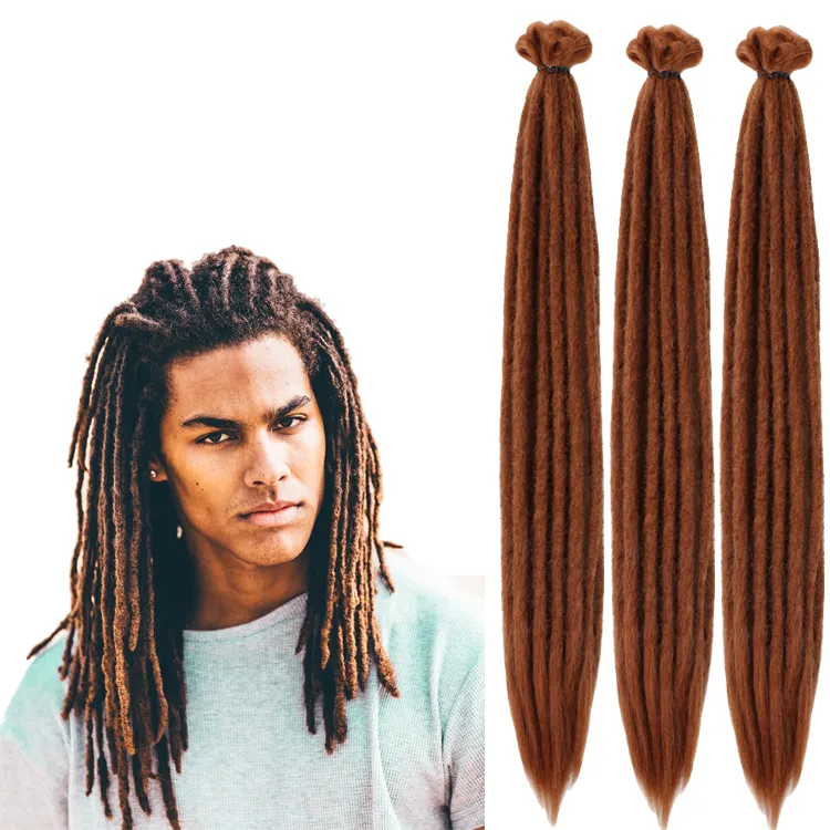 Dreadlocks Locs Crochet Hair Extensions Braids Soft Solid And Ombre Color Synthetic Fiber For Men And Women Dread Faux Locs