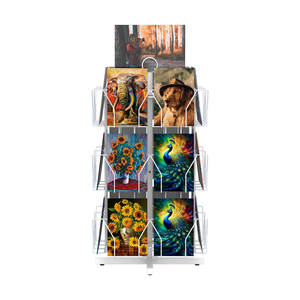 Countertop 24 dây túi thiệp chúc mừng hiển thị đứng kim loại sử dụng thiệp chúc mừng Rack 3 Tier Spinner - Product Image 2