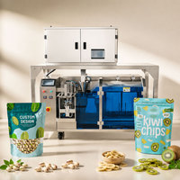 Machine d'emballage automatique sous vide pour sacs à fermeture éclair préformés, pour noix, noix de cajou, chips de banane, grains de café, granulés