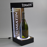 Présentoir lumineux LED pour bouteilles, support en acrylique illuminé pour bouteilles de vin et de spiritueux, idéal pour les bars et la vente au détail