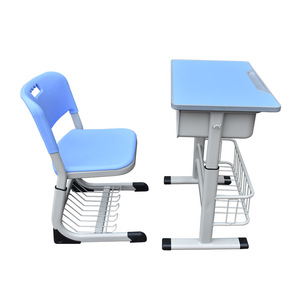 Conjunto de escritorio y silla para estudiantes Mingzhong, altura ajustable, azul, estilo moderno minimalista, para uso escolar. - Product Image 5