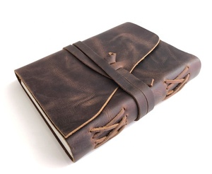 Vintage Echt Lederen Traveler <span class=keywords><strong>Notebook</strong></span> Journal Sketch Book Handgemaakt Katoenen Papier Met Draad Naaien Binding Cadeau - Product Image 2