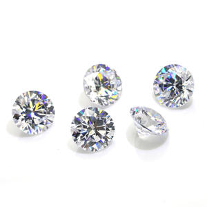 2000 piezas/lote de circonita cúbica 8A de alta calidad, corte a máquina redondo, 8 corazones 8 flechas, gemas sueltas de circonita cúbica para joyería - Product Image 3