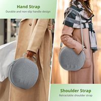 Sac de transport étanche en EVA OEM ODM avec fermeture éclair, étui gris en EVA pour lunettes VR avec bandoulière (seul l'étui)