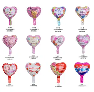 10 inch Spanish Mother's Day Foil Balloon Spanish Heart Shape Love You Mom For Birthday Party Decoration