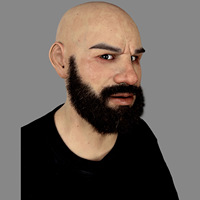 Masque en silicone pleine tête personnalisé Arthur, texture de peau humaine ultra-réaliste, masque de simulation de jeu de rôle, accessoire de maquillage