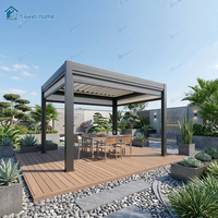 Pergola rétractable en aluminium à rupture de pont thermique de haute qualité Sweet Home, montage facile, imperméable, pour patio extérieur, jardin, gazebo