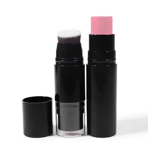 Custom Double ended Vegan Blusher Stick Natural Cheek Makeup Stick Cream Blush Stick with Brush