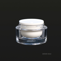 Pots en plastique blanc pour crème pour le visage avec spatule