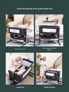 <span class=keywords><strong>Culla</strong></span> <span class=keywords><strong>Elettrica</strong></span> 3-in-1 per Neonati OEM ODM, Pieghevole e Portatile in Materiale Poliestere, <span class=keywords><strong>Culla</strong></span> Oscillante Componibile - Product Image 4