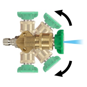 Bộ Chuyển Đổi Xoay Vòng Rửa Áp Lực Cao Bộ Nối Xoay Vòng Kết Nối Nhanh 1/4 "5 Vị Trí Góc Điều Chỉnh 180 Độ - Product Image 6