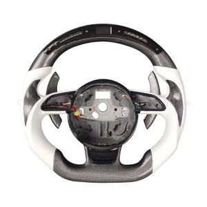 Ajuste para <span class=keywords><strong>Audi</strong></span> A3 A8 A4 A5 A1 A6 A7 Q5 <span class=keywords><strong>Q7</strong></span> RS3 RS4 RS5 S3 S4 S5 RS6 RS7 Q3 Q5 <span class=keywords><strong>Q7</strong></span> C6 B8.5 2012-2017 volante de fibra de carbono LED - Product Image 1