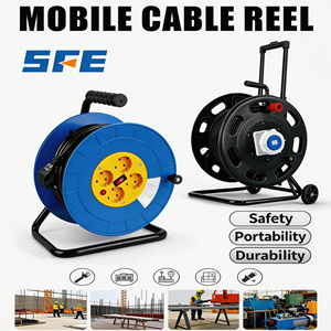 <span class=keywords><strong>Enrouleur</strong></span> de câble rétractable personnalisable SFE avec protection contre les fuites, prises EU 2/3/4 voies IP44, <span class=keywords><strong>rallonge</strong></span> de 25m à <span class=keywords><strong>100m</strong></span> - Product Image 2