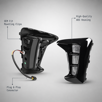 Feux de jour à LED pour pare-chocs avant de voiture pour KIA SOLUTO 2022, feux de jour bicolores avec clignotants intégrés, lampe étanche 12V