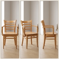 Chaises de restaurant modernes en bois massif en gros pour hôtels, cafés et salles à manger domestiques - Mobilier de salle à manger commercial