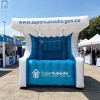 Chaise longue gonflable géante réaliste pour exposition, modèle de kiosque, marketing de marque, affichage pour foire commerciale, exposition professionnelle, vente au détail