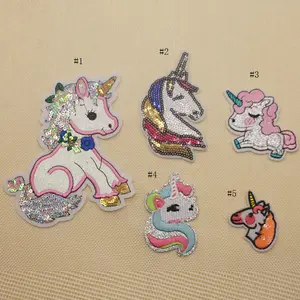 Adesivo de unicórnio para decoração, bordado para cabeça de cavalo com desenho de animal