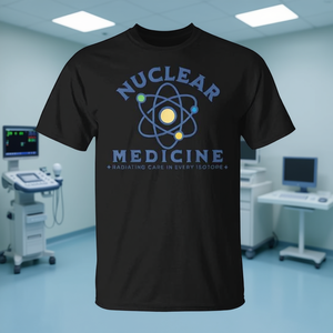 T-shirt pour technologiste en médecine nucléaire, radiologie, design Nuc Med Tech, noir, taille adulte unisexe - Product Image 3