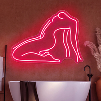 Motif de fille sexy Livraison rapide Conception personnalisée gratuite Bande de silicone flexible Appliques murales à néon LED pour décoration de plafond de chambre