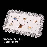 Set de table rectangulaire en plastique 30x45cm, design européen vintage, motif feuille, résistant à la chaleur, anti-brûlure, antidérapant, écologique, pour la restauration occidentale