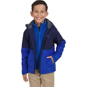 Veste coupe-vent imperméable 3-en-1 FOXA pour enfants avec couche polaire amovible pour une utilisation en extérieur - Product Image 1