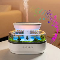 Nouveau Diffuseur d'Arômes Ultrasonique Intelligent Effet Goutte de Pluie Décoration Créative pour la Maison, Humidificateur d'Air avec Lumière 7 Couleurs et Bruit Blanc