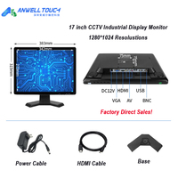 15 Zoll 17 Zoll 19 Zoll OEM Desktop CCTV-Monitor Bildschirm CCTV-Kamera Heimsicherheits-Monitor mit VGA HDMI BNC USB AV Anschlüssen
