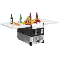 Nouveau réfrigérateur portable pour voiture FROZEN FCRS45 45L, réfrigérateur solaire, réfrigérateurs de camping, congélateur 12v pour caravane avec deux tables, extérieur