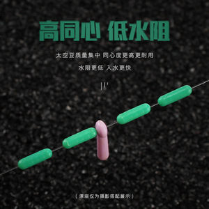 อุปกรณ์ตกปลา Aohu Sports Silicone Space Beans ทรงกระบอก ขนาด M 2.5-4 เส้น ความแม่นยำสูง ทนทานต่อน้ำต่ำ - Product Image 1