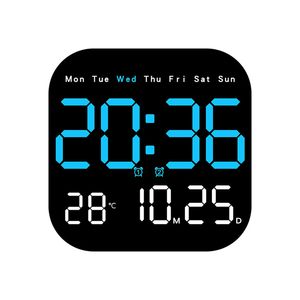 <b>LED</b> Digital <b>Clock</b> Multifunctional Fresh Wall <b>Clock</b> for Living Room Study Art Deco Quartz Dual-Purpose Hanging - Product Image 1