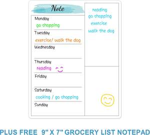 <span class=keywords><strong>Pizarra</strong></span> de Menú semanal de borrado en seco magnético personalizado 2024 para <span class=keywords><strong>nevera</strong></span> de cocina - Product Image 5
